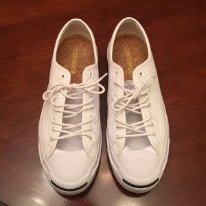 White Leather Converse Jack Purcell 'Jack' Sneaker